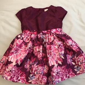 Gymboree - holiday dress - purple floral